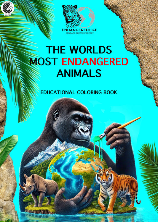 Educational coloring book- The worlds most endangered animals